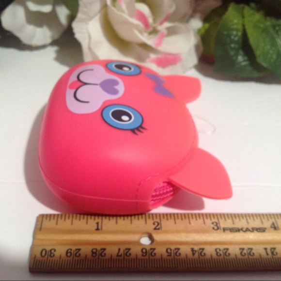 NWOT Silicone Coin Purse Pink Bear Face with Ears - Picture 9 of 10